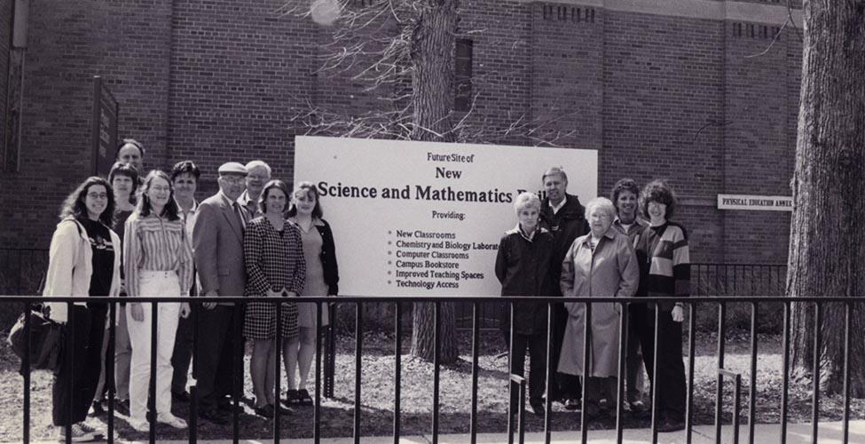 To build the new science addition, the PE Annex had to be demolished in 1998.