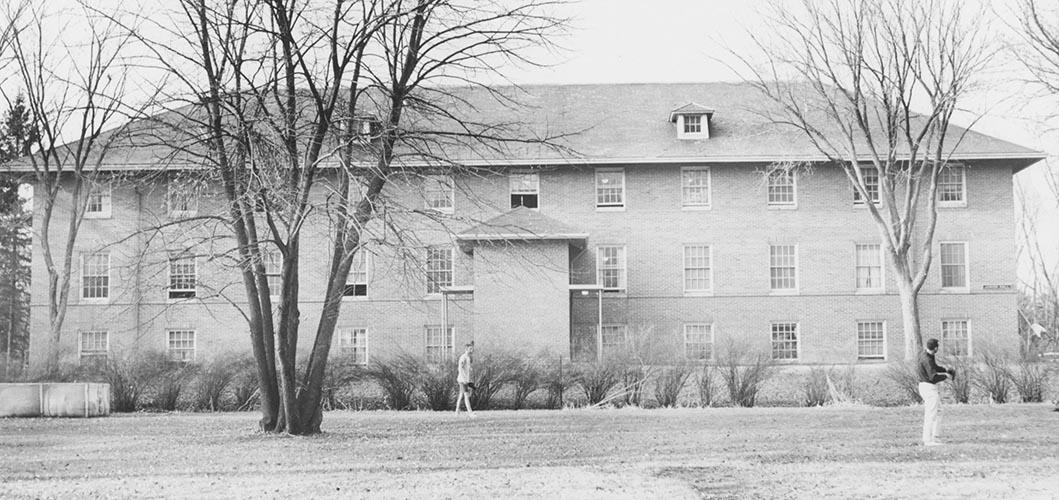 Pine Hall shortly after the front entrance was remodeled, ca. 1968