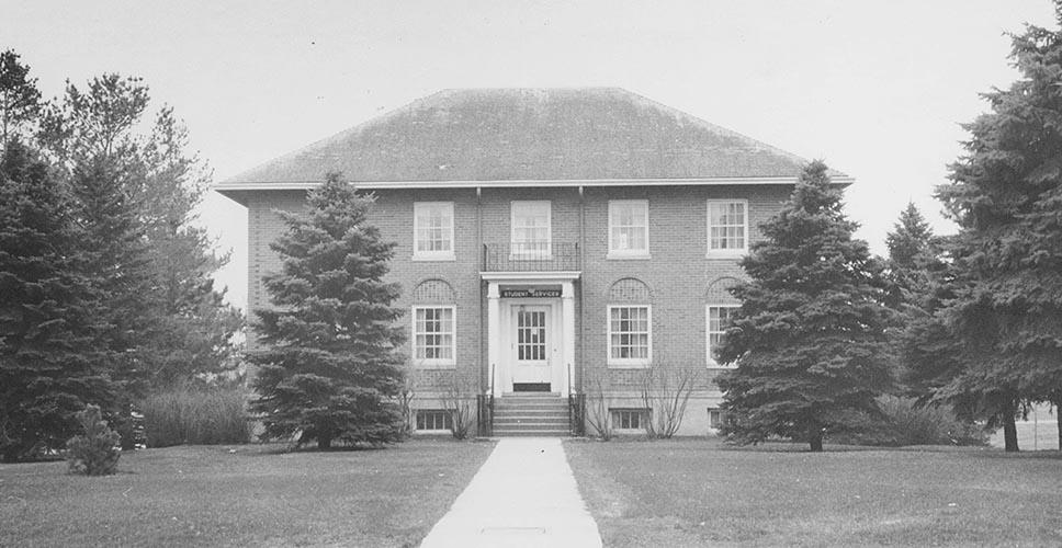 The Student Services Building ca. 1960s, shortly after the name change from Health Service.